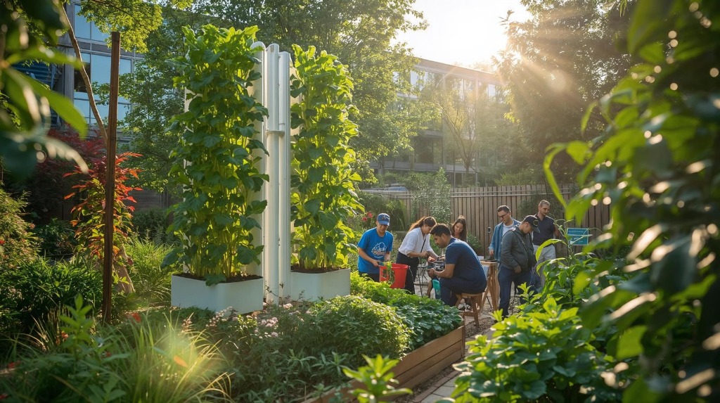 Jardin potager vertical en entreprise